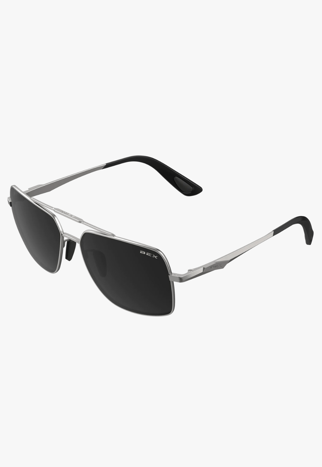 BEX ACCESSORIES-Sunglasses Matte Silver/Grey BEX Wing Sunglasses