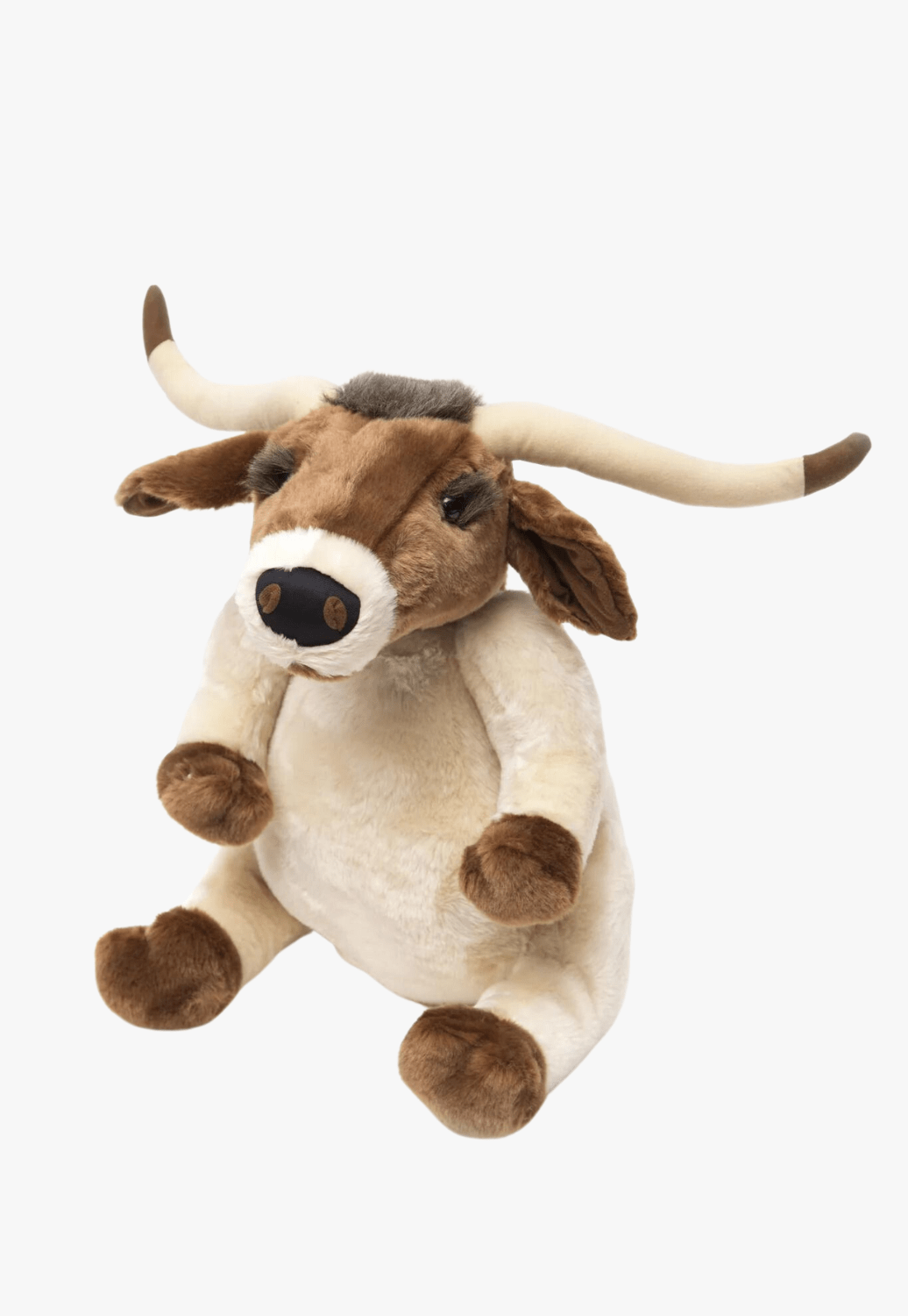 Carstens ACCESSORIES-General Cream/Brown Carstens Small Sitting Plush Longhorn