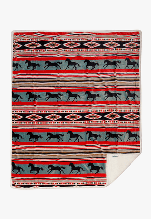 Carstens Homewares - General Multi Wrangler Black Stallion Southwest Sherpa Throw