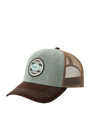 Cinch HATS - Caps Brown/Green Cinch Mens Logo Cap