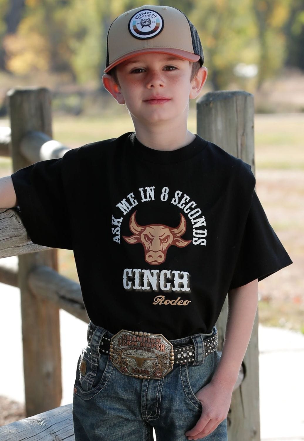 Cinch CLOTHING-Boys T-Shirts Cinch Boys Ask Me In 8 Seconds T-Shirt