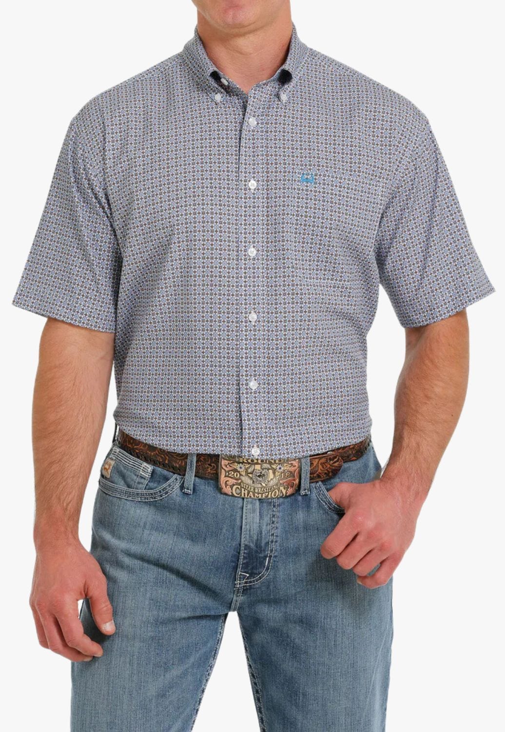 Cinch CLOTHING-Mens Short Sleeve Shirts Cinch Mens Arena Short Sleeve Shirt