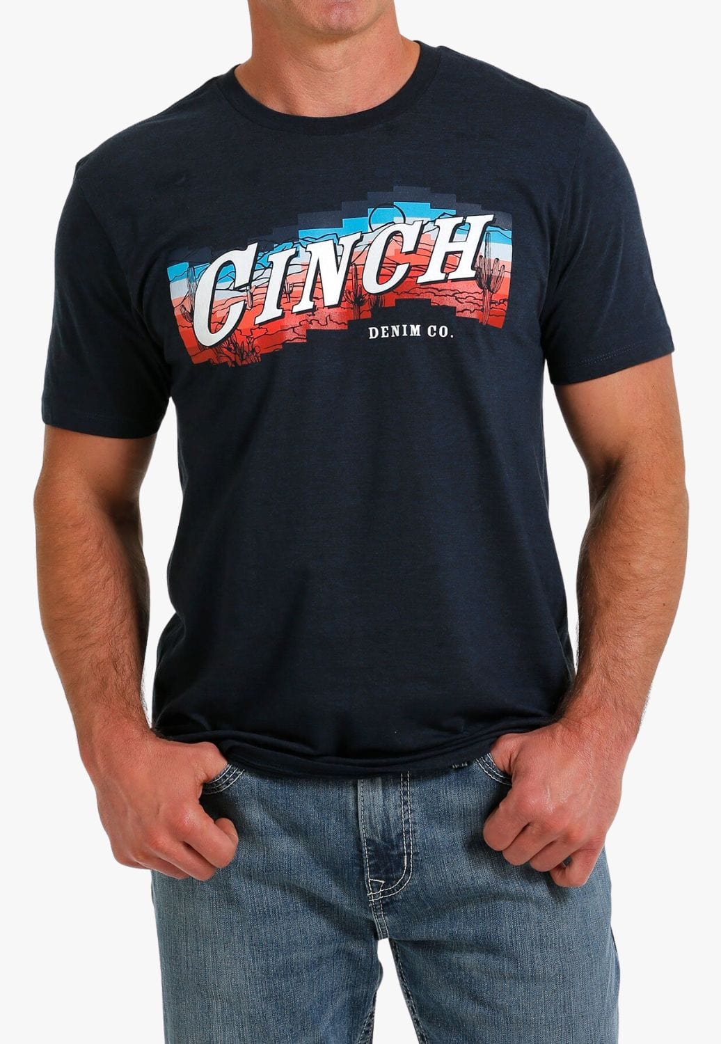 Cinch CLOTHING-MensT-Shirts Cinch Mens Denim Co T-Shirt