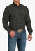 Cinch CLOTHING-Mens Long Sleeve Shirts Cinch Mens Diamond Print Button Down Long Sleeve Shirt