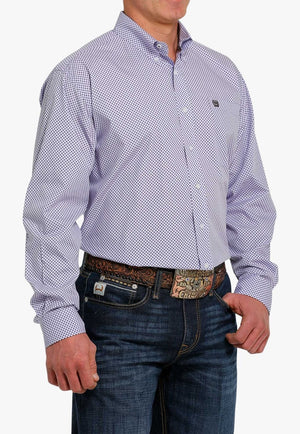 Cinch CLOTHING-Mens Long Sleeve Shirts Cinch Mens Geo Print Button Down Long Sleeve Shirt