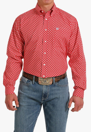 Cinch CLOTHING-Mens Long Sleeve Shirts Cinch Mens Geometric Long Sleeve Shirt