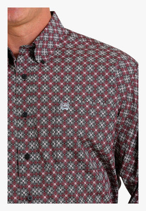 Cinch CLOTHING-Mens Long Sleeve Shirts Cinch Mens Geometric Western Long Sleeve Shirt