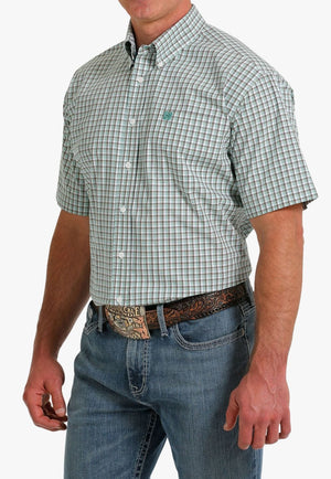 Cinch CLOTHING-Mens Short Sleeve Shirts Cinch Mens Plaid Short Sleeve Shirt