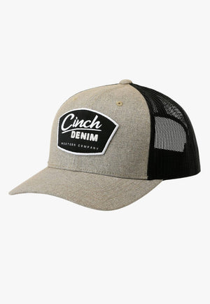 Cinch HATS - Caps OSFA / Khaki/Black Cinch Logo Patch Trucker Cap