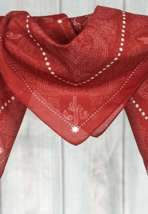 Fringe Scarves ACCESSORIES-Gloves & Scarves Red Fringe Scarves Banditos Bandana
