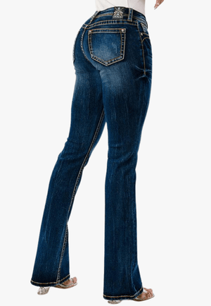 Grace In LA CLOTHING-Womens Jeans Grace In LA Womens Boot Cut Jean