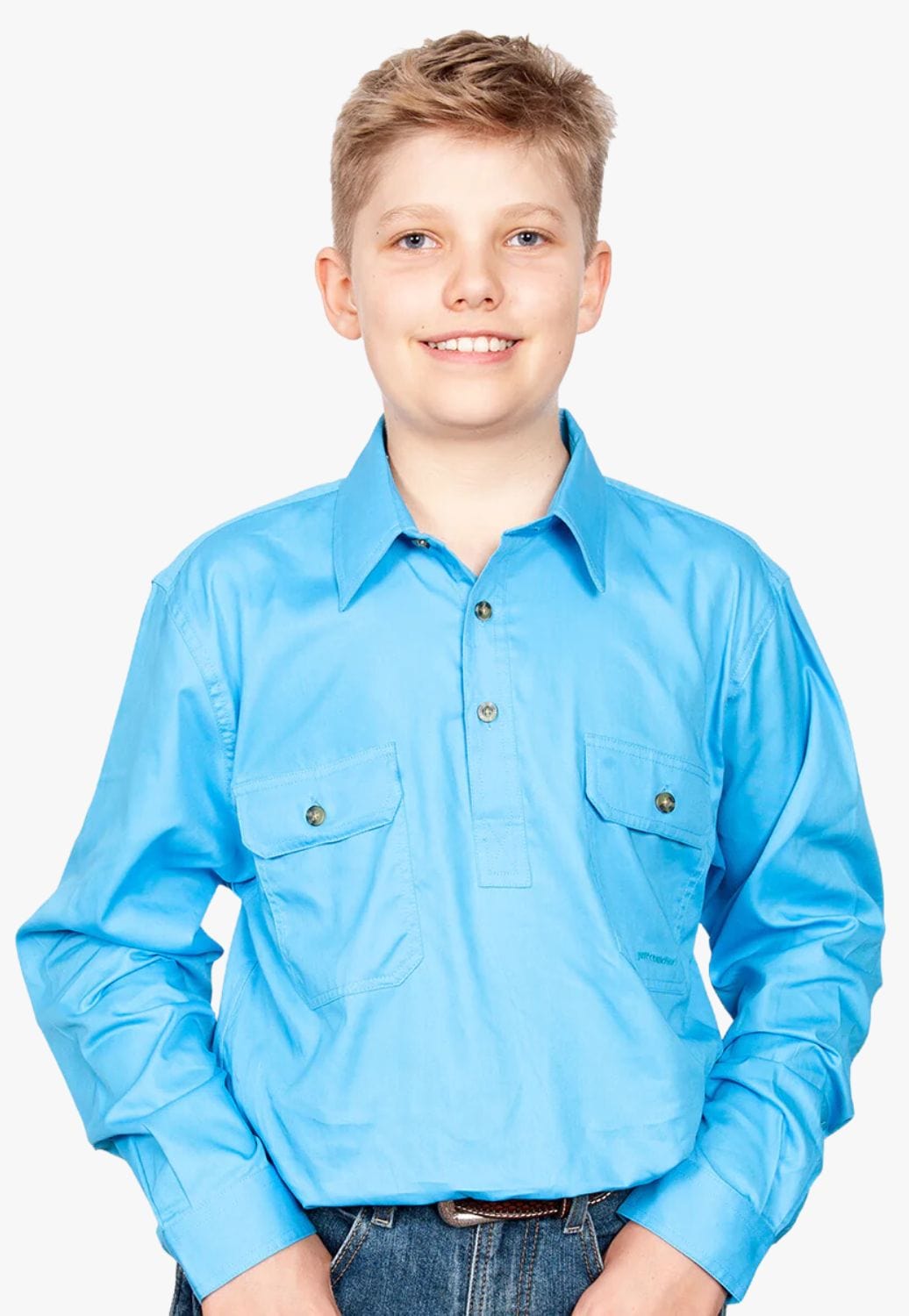 Just Country CLOTHING-Boys Long Sleeve Shirts Just Country Boys Lachlan Work Shirt JC30303