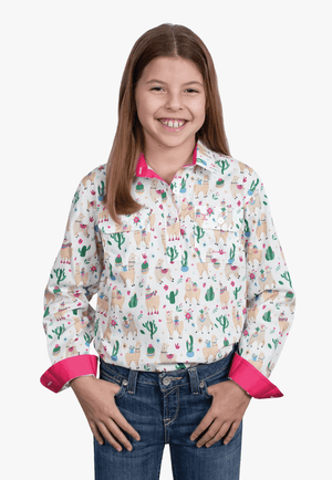 Just Country CLOTHING-Girls Long Sleeve Shirts Just Country Girls Harper Long Sleeve Work Shirt