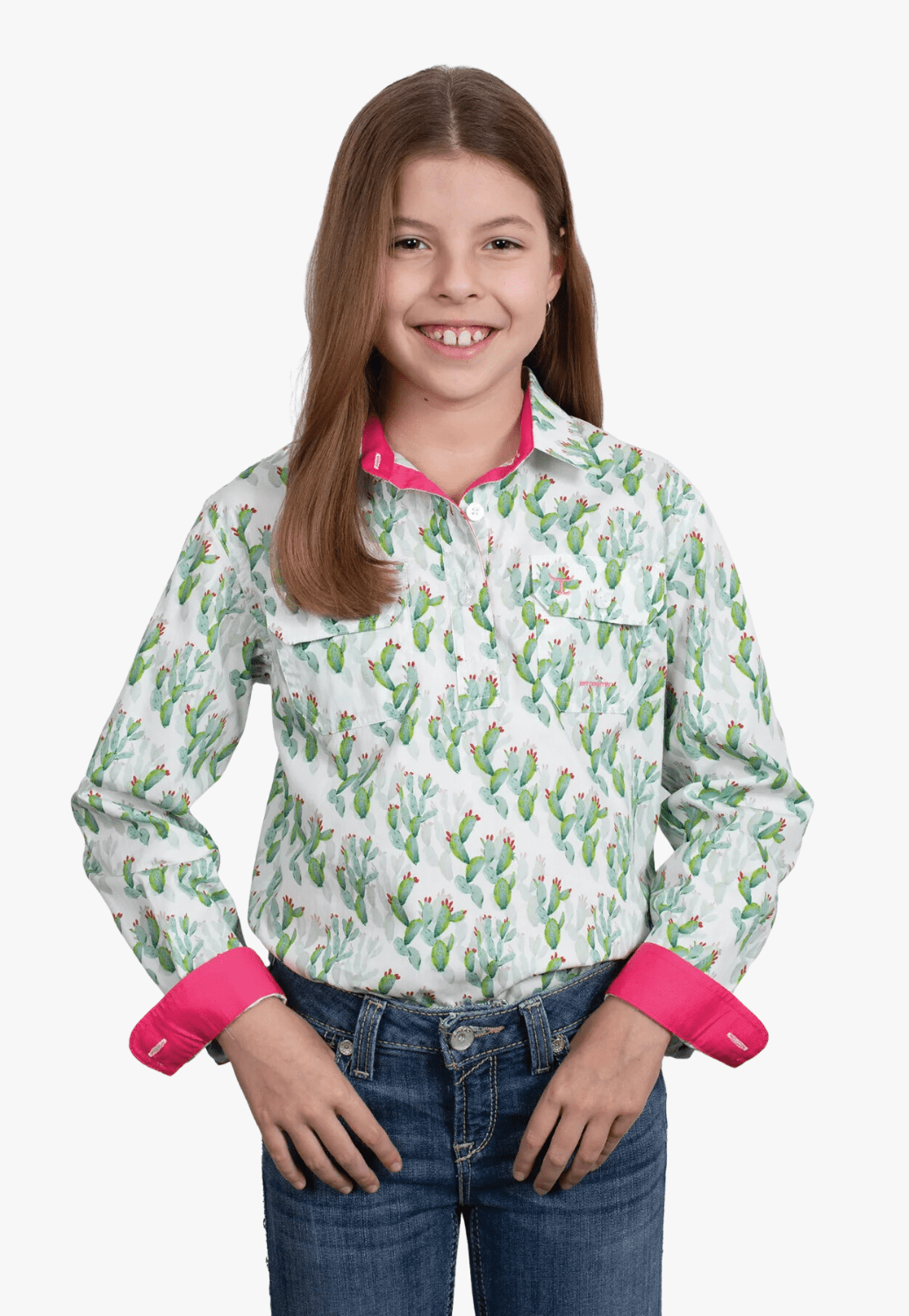 Just Country CLOTHING-Girls Long Sleeve Shirts Just Country Girls harper Long Sleeve Workshirt