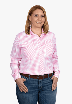 Just Country CLOTHING-Womens Long Sleeve Shirts Just Country Womens Abbey Long Sleeve Work Shirt