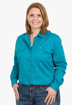 Just Country CLOTHING-Womens Long Sleeve Shirts Just Country Womens Brooke Work Shirt JC50505