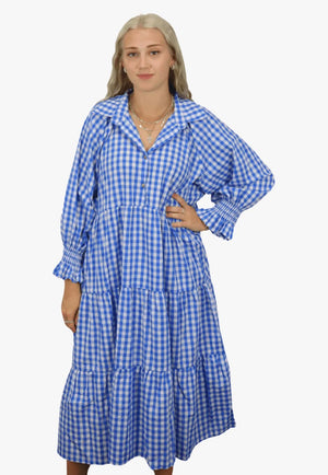 Kiik Luxe CLOTHING-Womens Dresses Kiik Luxe Womens Shannon Gingham Dress