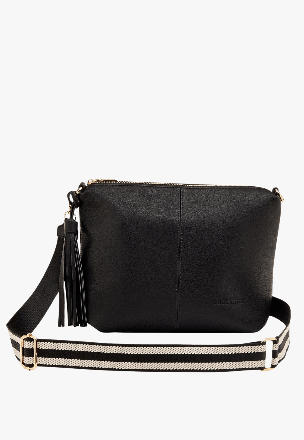 Louenhide ACCESSORIES-Handbags Black Louenhide Daisy Stripe Crossbody Bag