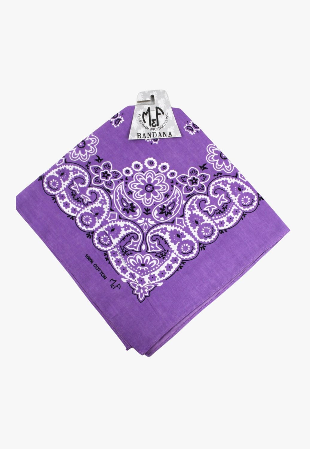 M and F Western ACCESSORIES-General Lilac M and F Western Paisley Pattern Bandana