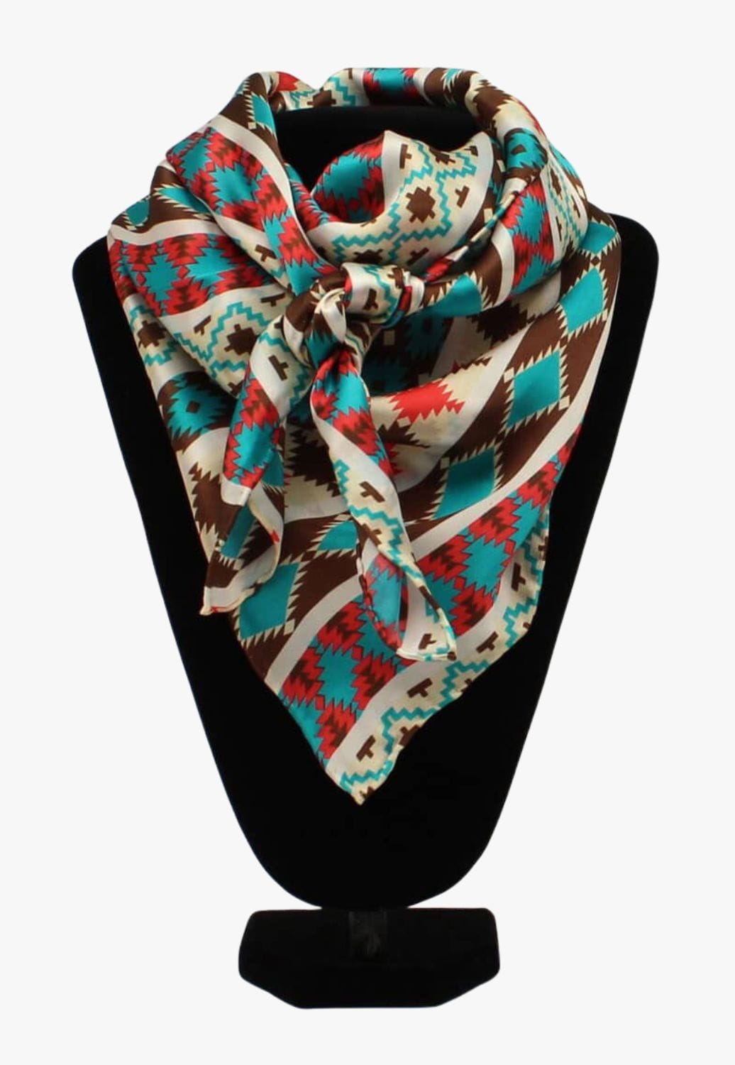 M and F Western ACCESSORIES-Gloves & Scarves Turquoise M and F Western Womens Aztec Wild Rag