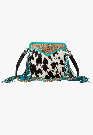 Myra Bag ACCESSORIES-Handbags Brown/Turquoise Myra Bag Pony Trail Fringed Handbag