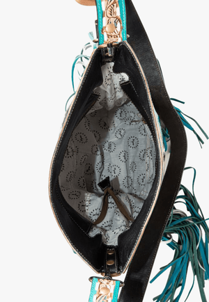 Myra Bag ACCESSORIES-Handbags Brown/Turquoise Myra Bag Pony Trail Fringed Handbag