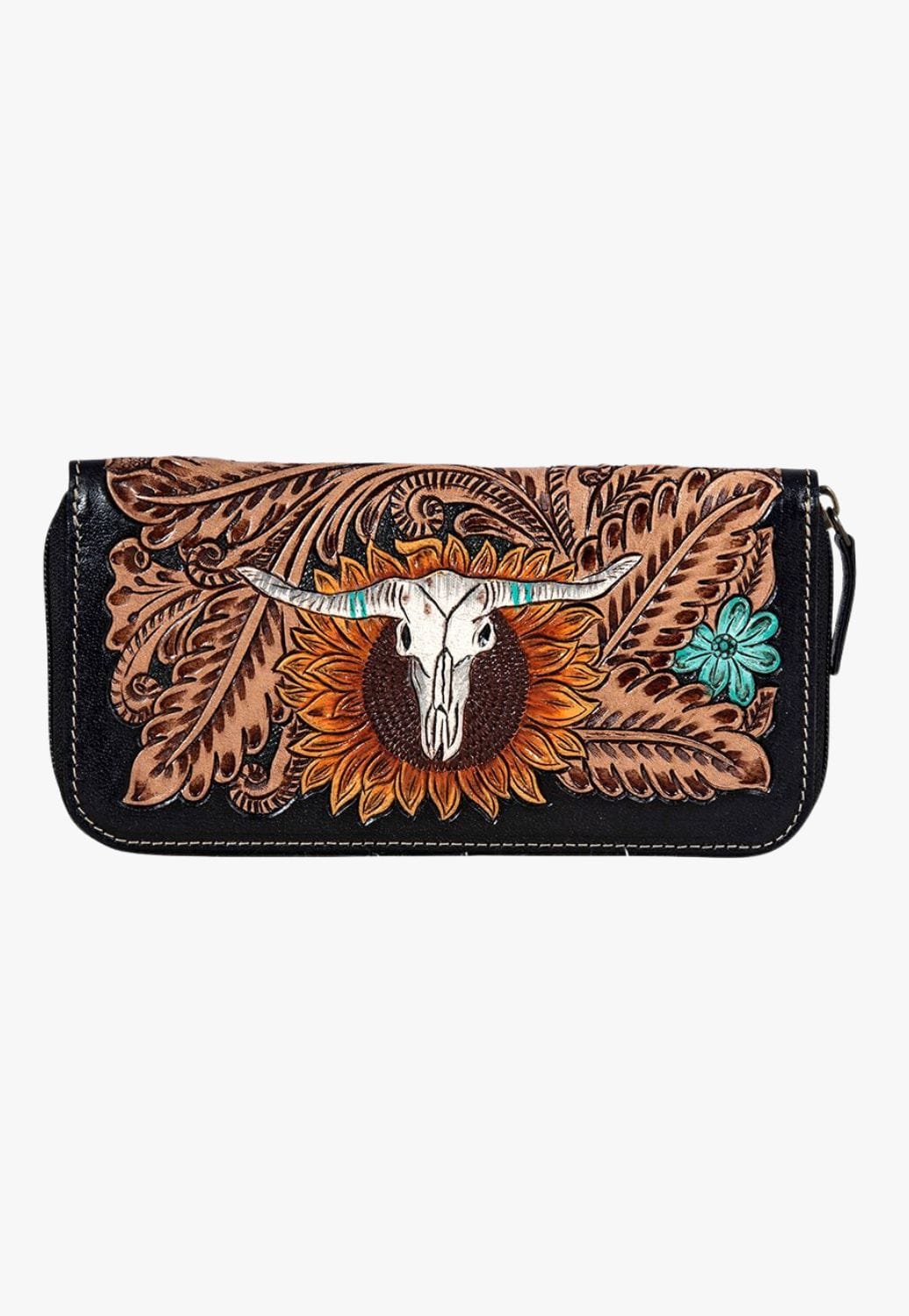 Myra Bag ACCESSORIES-Womens Wallets Multi Myra Bag Spirit of The Herd Hand-Tooled Wallet