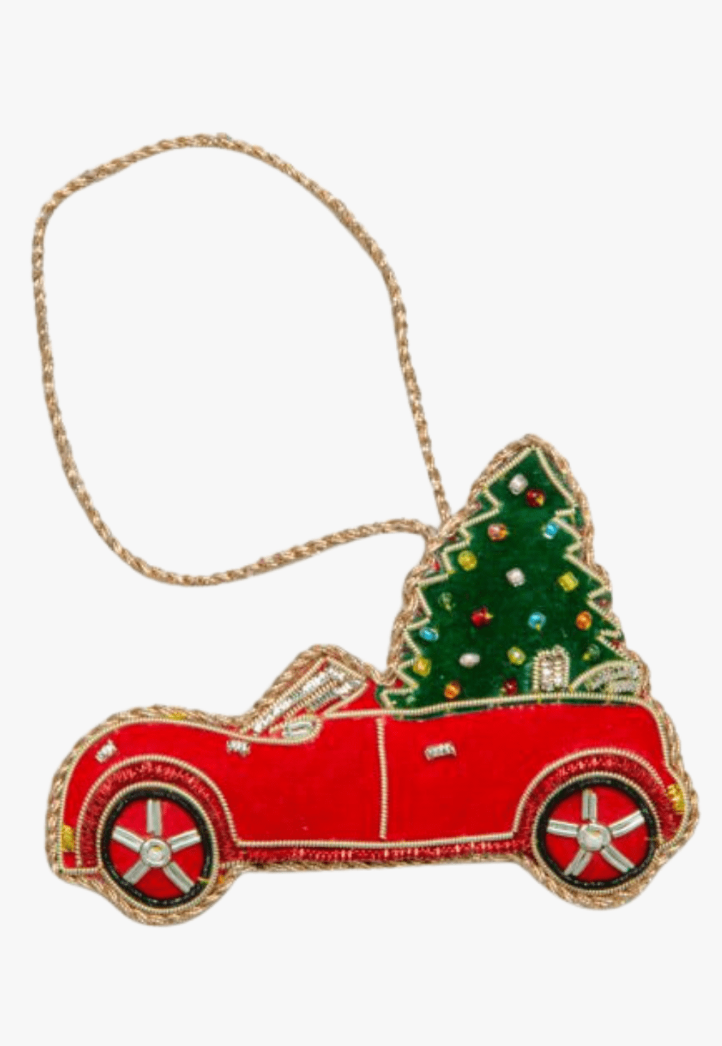 Myra Bag ACCESSORIES-General Red/Green Myra Bag Driving Home To Christmas Ornament