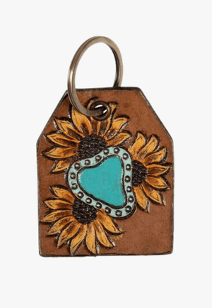 Myra Bag ACCESSORIES-General Tan Myra Bag Heart Oasis Keychain