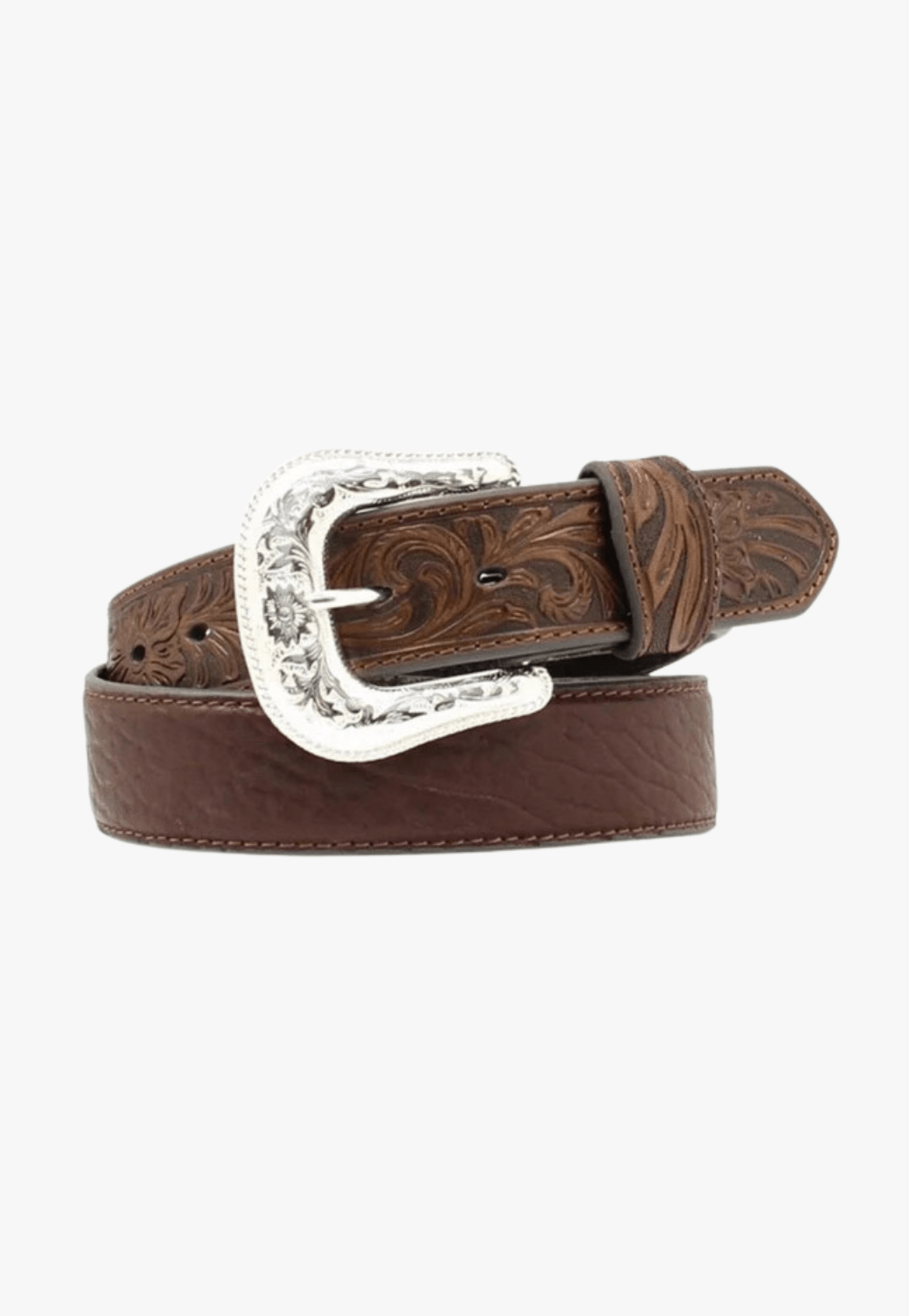Nocona CLOTHING-Mens Belts & Braces Nocona Mens Bullhide Tooled Belt