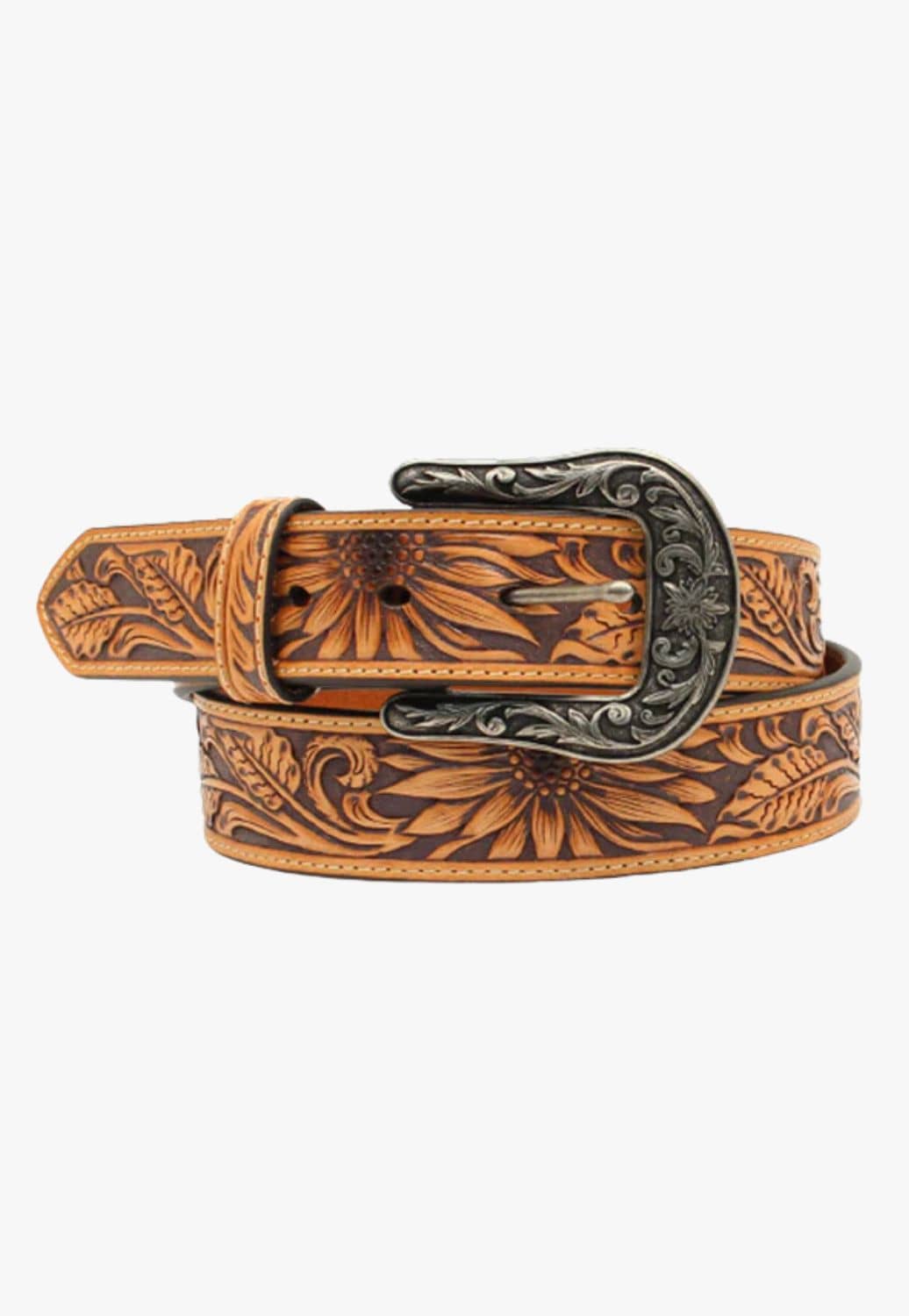 Nocona CLOTHING-Womens Belts Nocona Womens Sunflower Embossed Belt