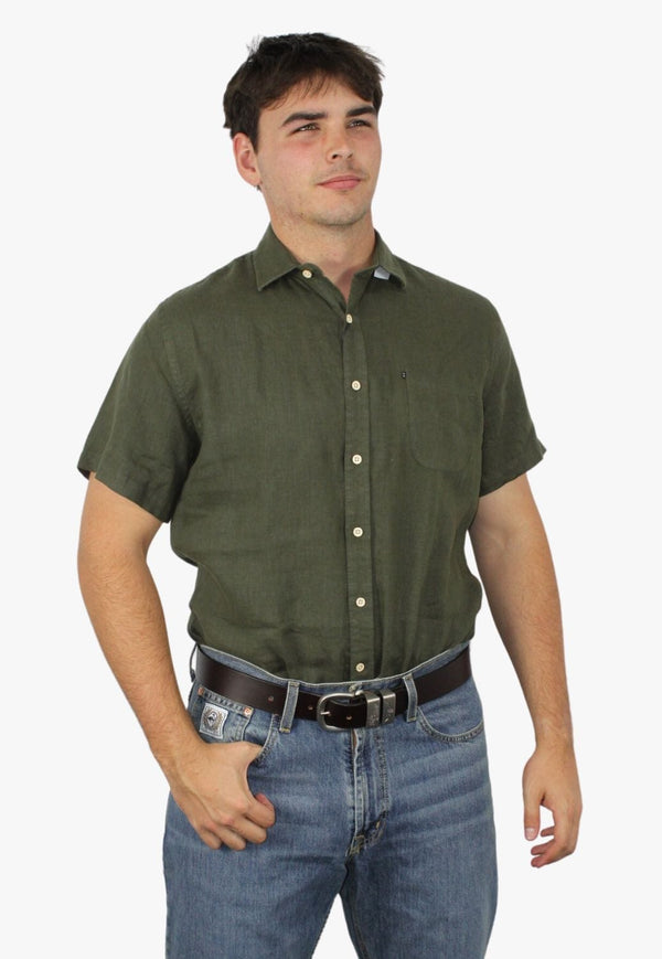 Pilbara Mens Linen Short Sleeve Shirt - W. Titley & Co