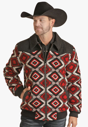 Powder River CLOTHING-Mens Jackets Powder River Mens Wool Aztec Jacket