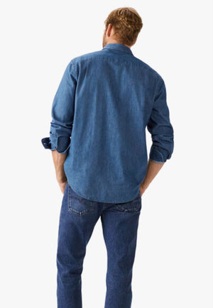 R.M. Williams CLOTHING-Mens Long Sleeve Shirts R.M. Williams Mens Cadell Long Sleeve Shirt