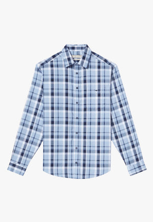 R.M. Williams CLOTHING-Mens Long Sleeve Shirts R.M. Williams Mens Collins Long Sleeve Shirt