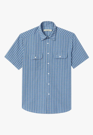 R.M. Williams CLOTHING-Mens Short Sleeve Shirts R.M. Williams Mens Fraser Short Sleeve Shirt