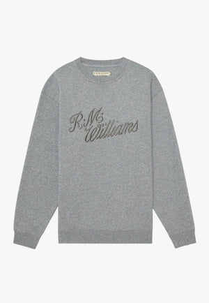 R.M. Williams CLOTHING-Mens Pullovers R.M. Williams Mens Script Crew