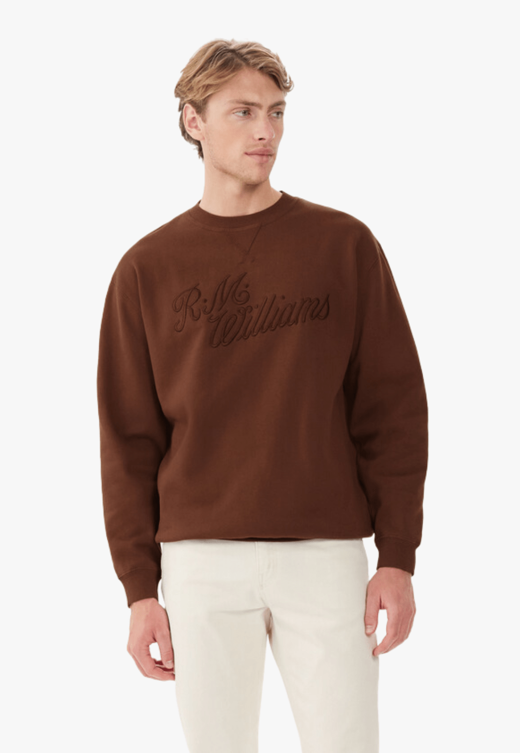 R.M. Williams CLOTHING-Mens Pullovers R.M Williams Script Crew Neck