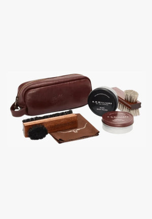R.M. Williams ACCESSORIES-General Vintage Brown R.M. Williams Leather Travel Care Kit