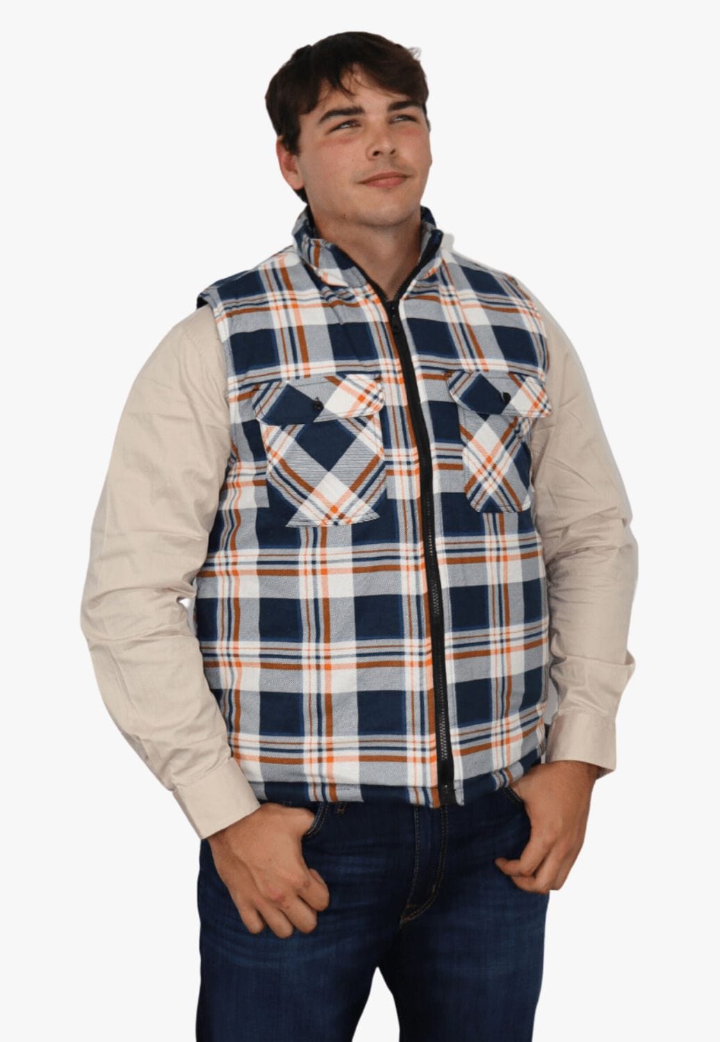 Ritemate CLOTHING - Mens Vests Ritemate Quilted Flannelette Vest