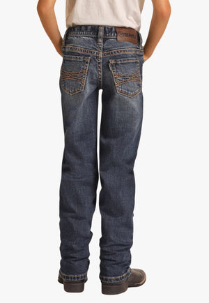 Rock and Roll CLOTHING-Boys Jeans Rock and Roll Boys Hooey Slim Fit Straight Bootcut Jean