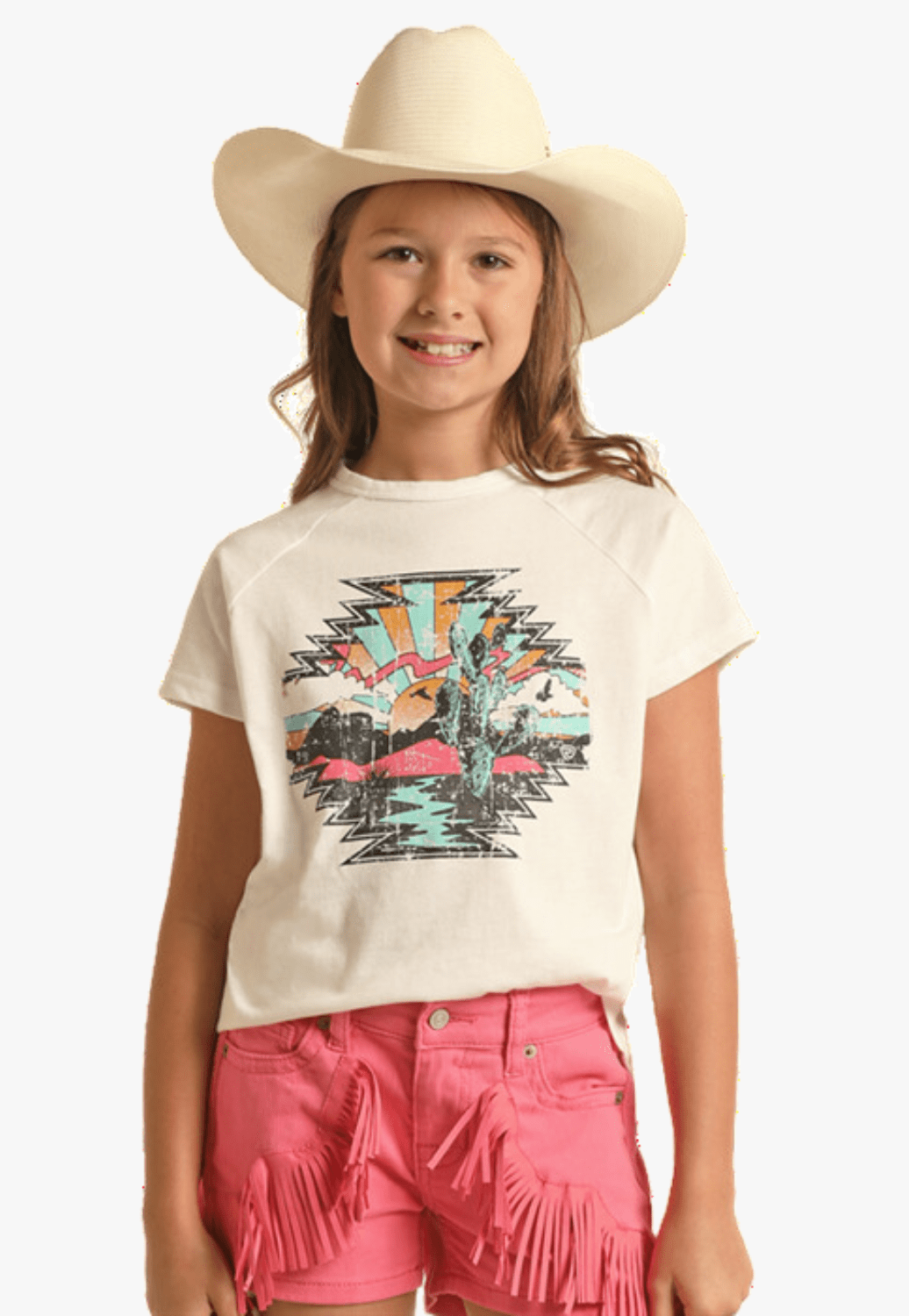 Rock and Roll CLOTHING-Girls T-Shirts Rock and Roll Girls Aztec Scenery T-Shirt