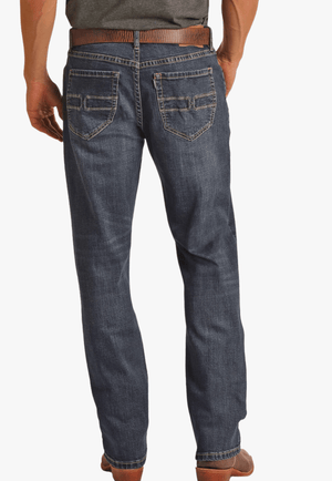 Rock and Roll CLOTHING-Mens Jeans Rock and Roll Mens Hooey Double Barrel Relaxed Bootcut Jean
