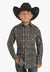Rock and Roll CLOTHING-Boys Long Sleeve Shirts Rock & Roll Boys Aztec Snap Poplin Long Sleeve Shirt