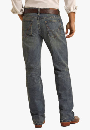 Rock and Roll CLOTHING-Mens Jeans Rock & Roll Mens Double Barrel Straight Leg Jean
