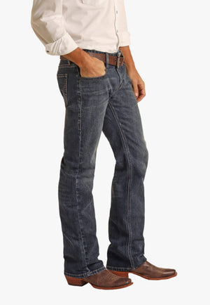 Rock and Roll CLOTHING-Mens Jeans Rock & Roll Mens Pistol Straight Leg Jean
