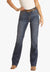 Rock and Roll CLOTHING-Womens Jeans Rock & Roll Womens Relaxed Mid Rise Straight Jean