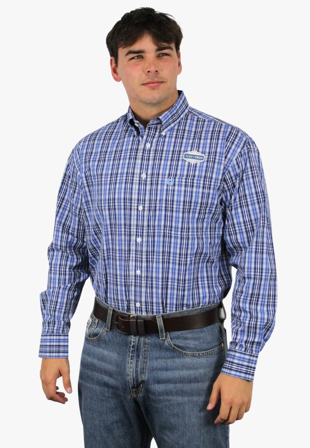 Rough Stock CLOTHING-Mens Long Sleeve Shirts Rough Stock Mens Plaid Long Sleeve Shirt