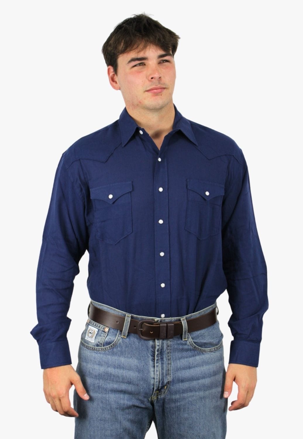 Rough Stock CLOTHING-Mens Long Sleeve Shirts Rough Stock Mens Snap Long Sleeve Shirt