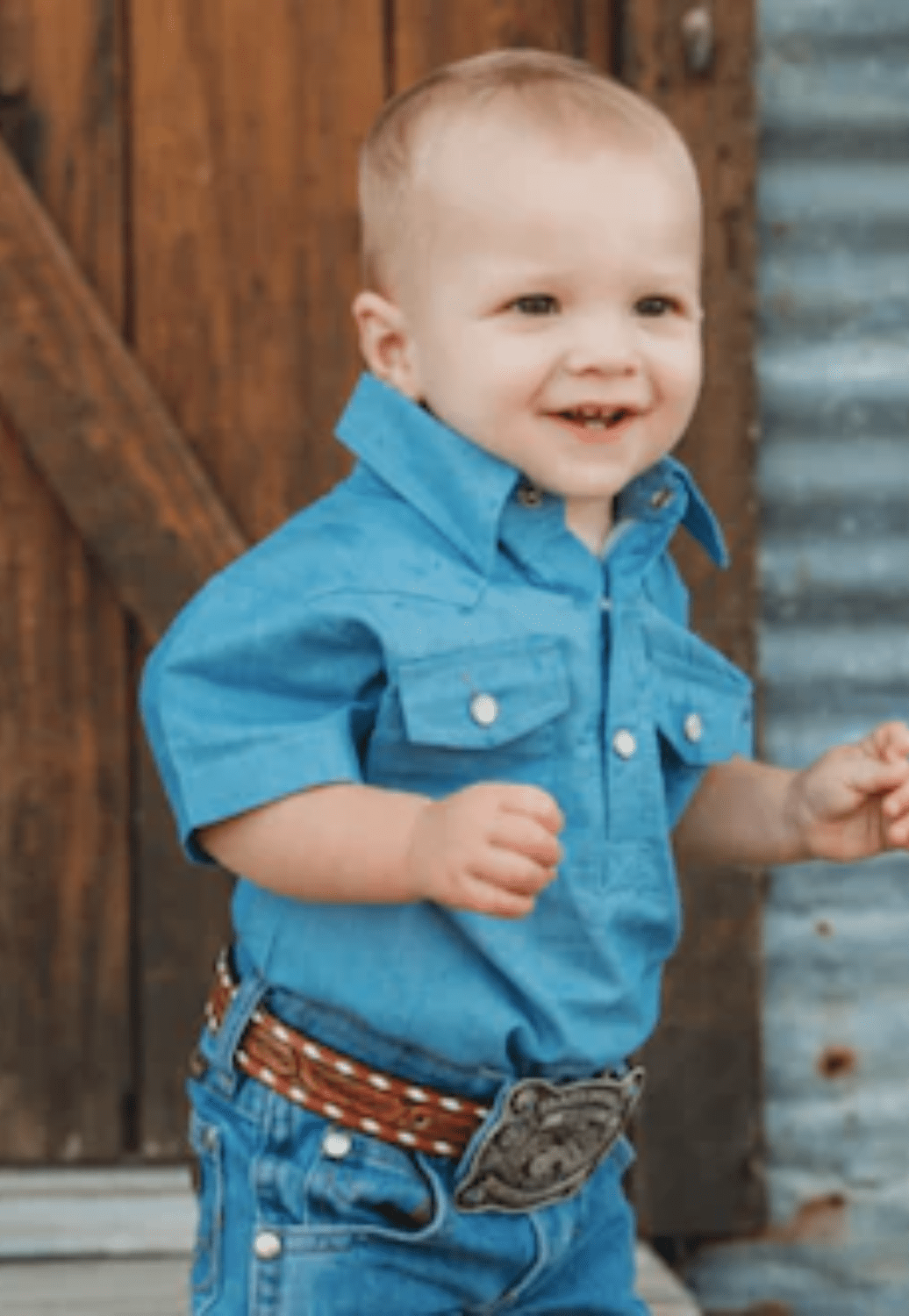 Shea Baby CLOTHING-Infants Shea Baby Denim Onesie